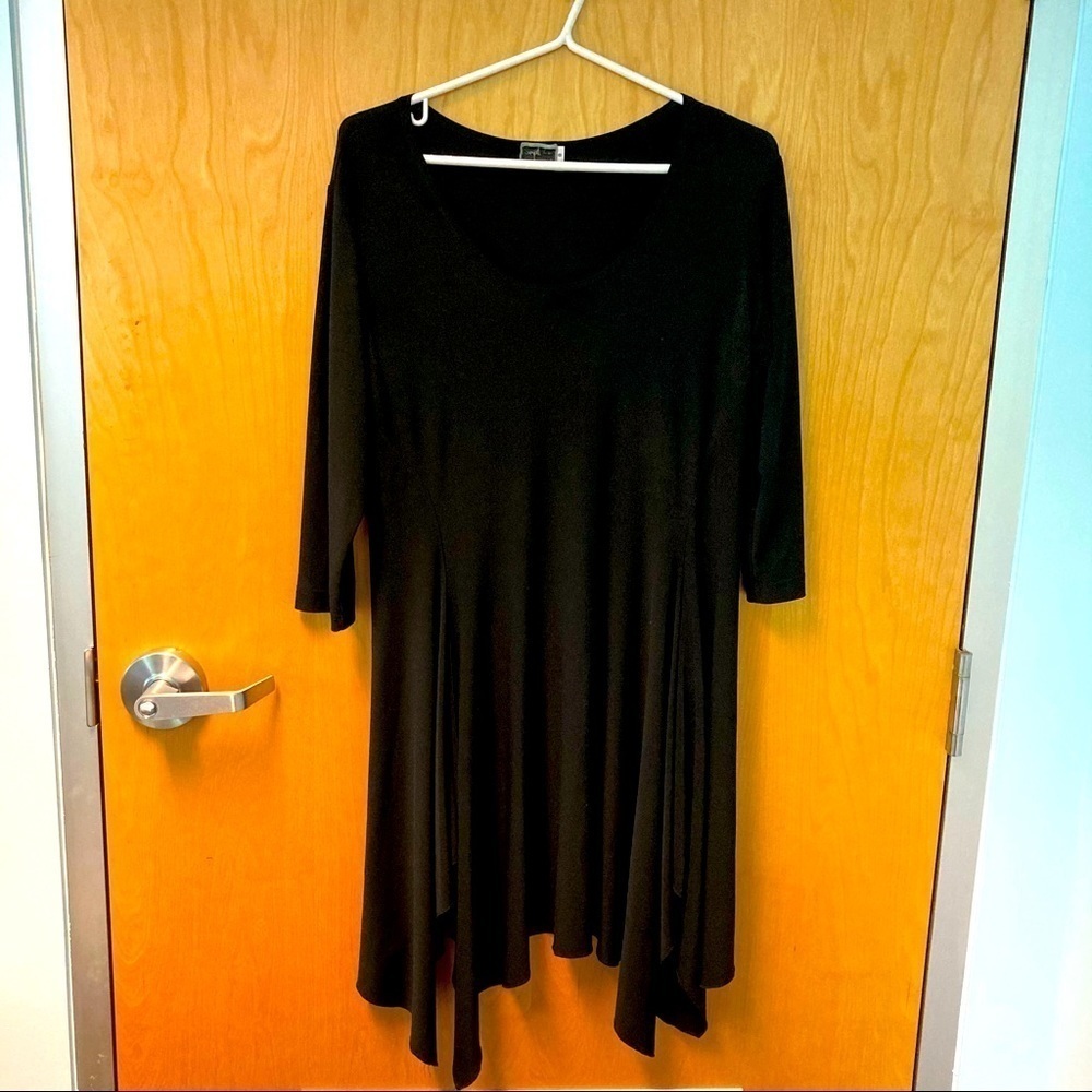 SYMPLI Sz  8 Asymmetrical Short Dress Tunic 3/4 Sleeves